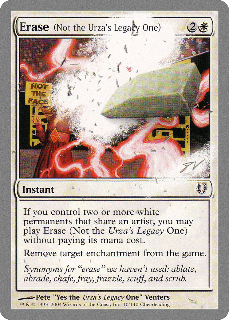 Erase (Not the Urza's Legacy One) (UNH-010) [Unhinged] Foil