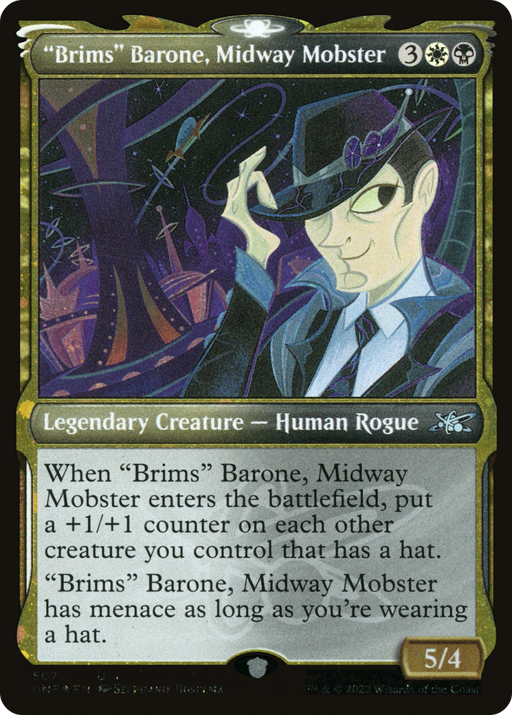 "Brims" Barone, Midway Mobster (Showcase) (Galaxy Foil) (UNF-507) [Unfinity] Foil