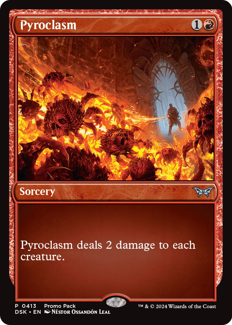 Pyroclasm (PPDSK-413) [Promo Pack: Duskmourn: House of Horror] Foil