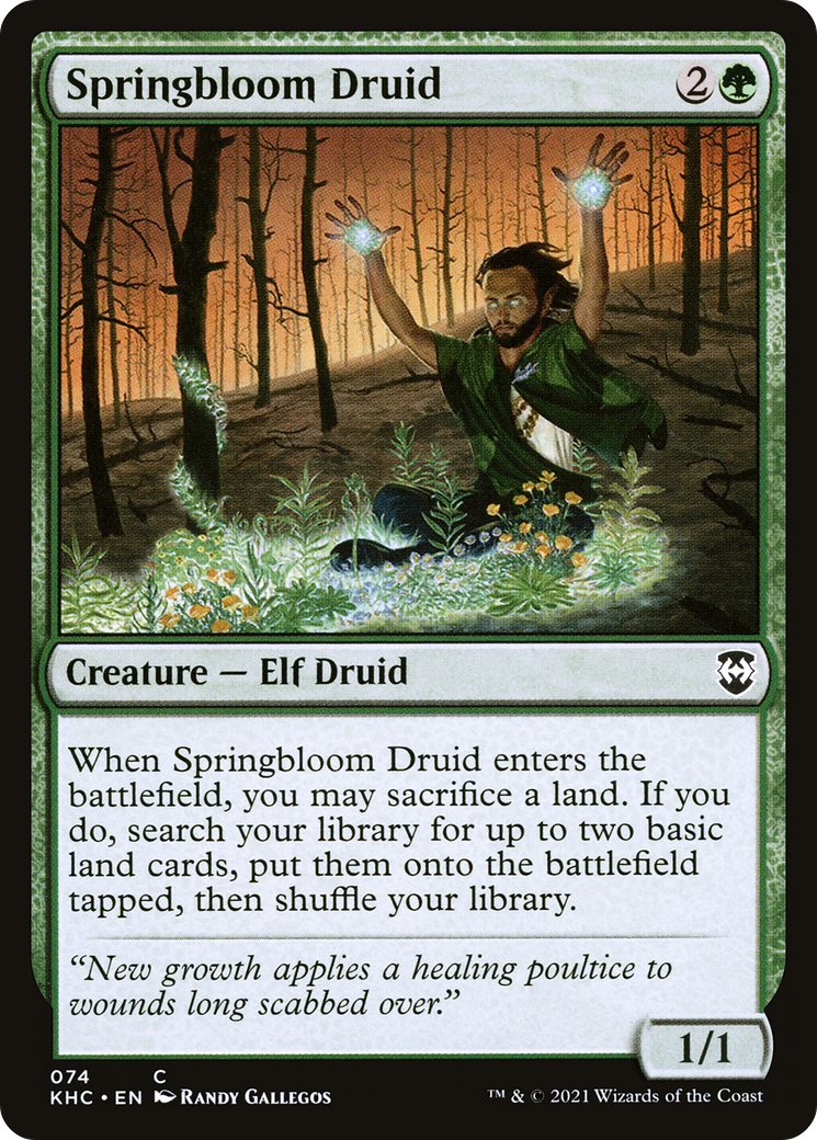 Springbloom Druid (KHC-074) [Kaldheim Commander]