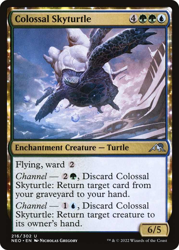 Colossal Skyturtle (NEO-216) [Kamigawa: Neon Dynasty] Foil