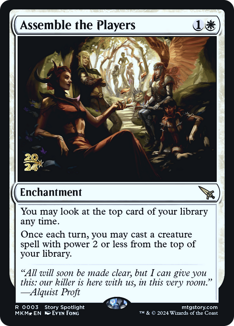 Assemble the Players (PRE-003) [Murders at Karlov Manor Promos] Foil