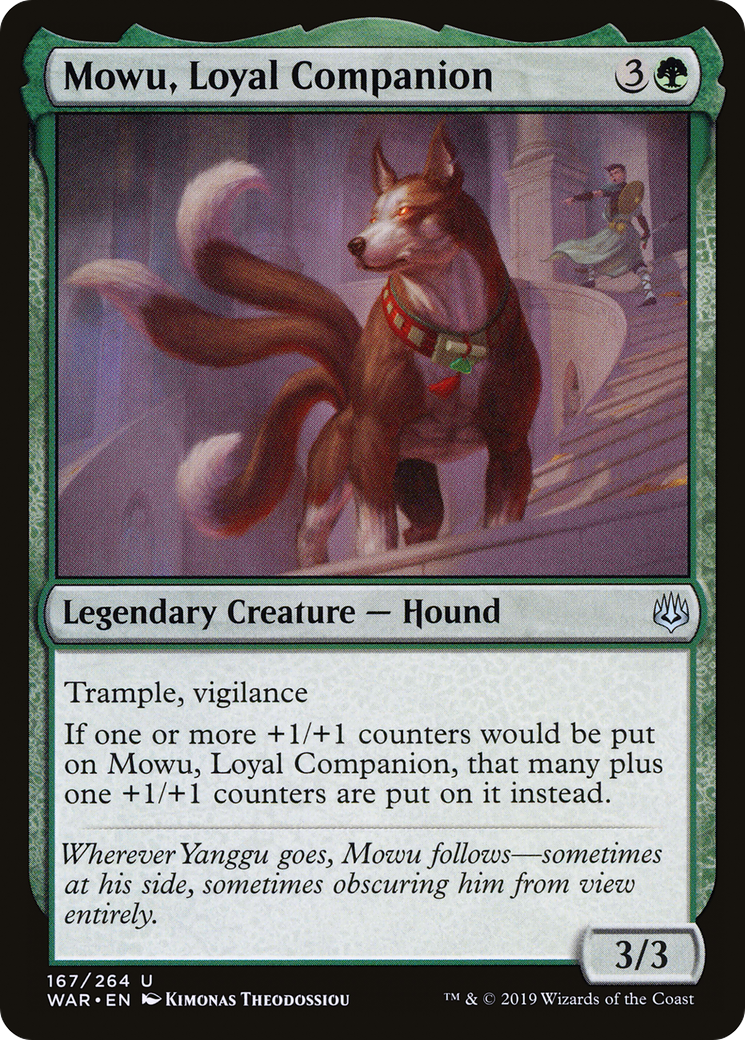 Mowu, Loyal Companion (WAR-167) [War of the Spark] Foil