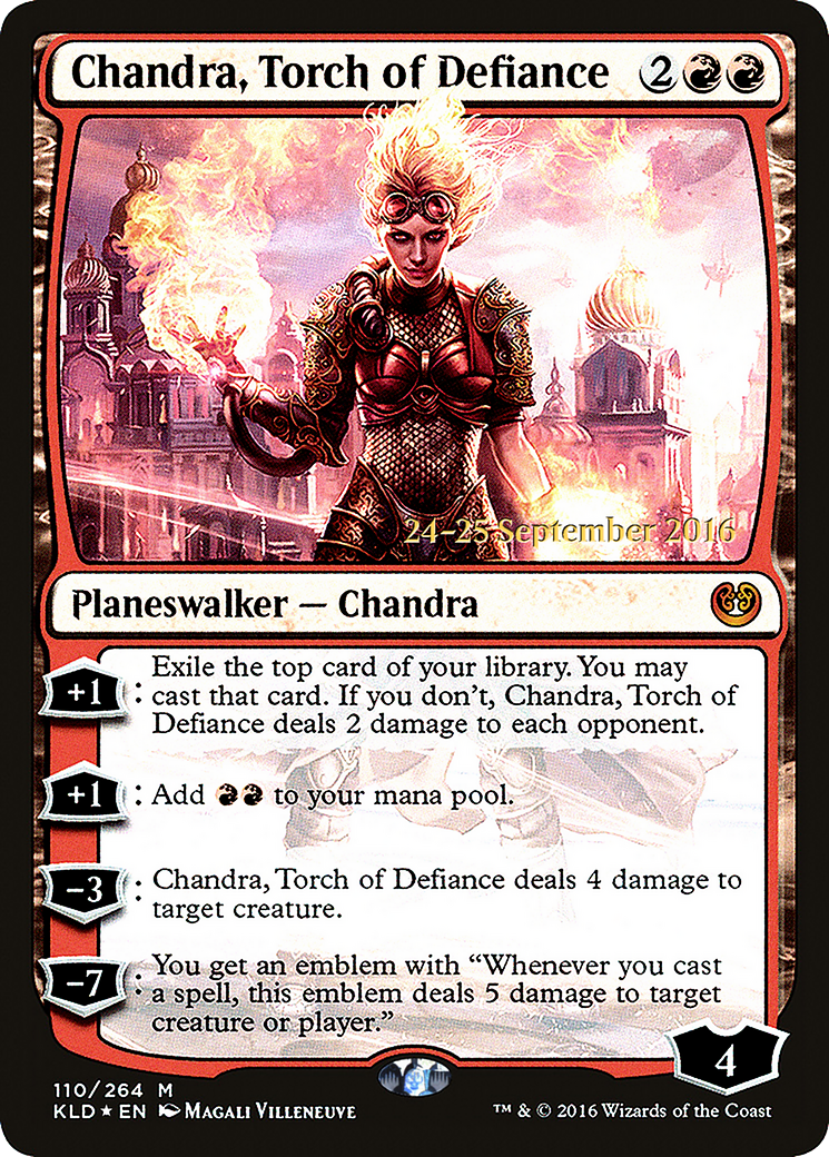 Chandra, Torch of Defiance (PRE-110S) [Kaladesh Promos] Foil
