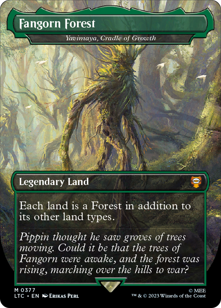 Fangorn Forest - Yavimaya, Cradle of Growth (LTC-377) (Borderless) [Tales of Middle-earth Commander]