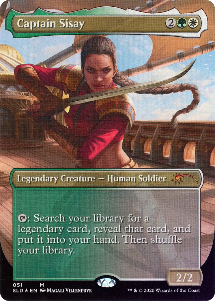 Captain Sisay (SLD-051) (Borderless) [Secret Lair Drop] Foil