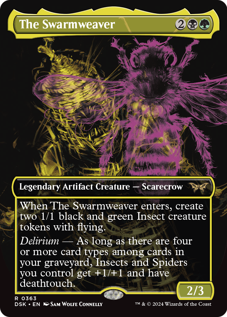 The Swarmweaver (Showcase) (DSK-363) (Borderless) [Duskmourn: House of Horror]