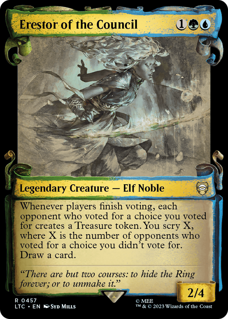 Erestor of the Council (Showcase Scrolls) (LTC-457) [Tales of Middle-earth Commander]