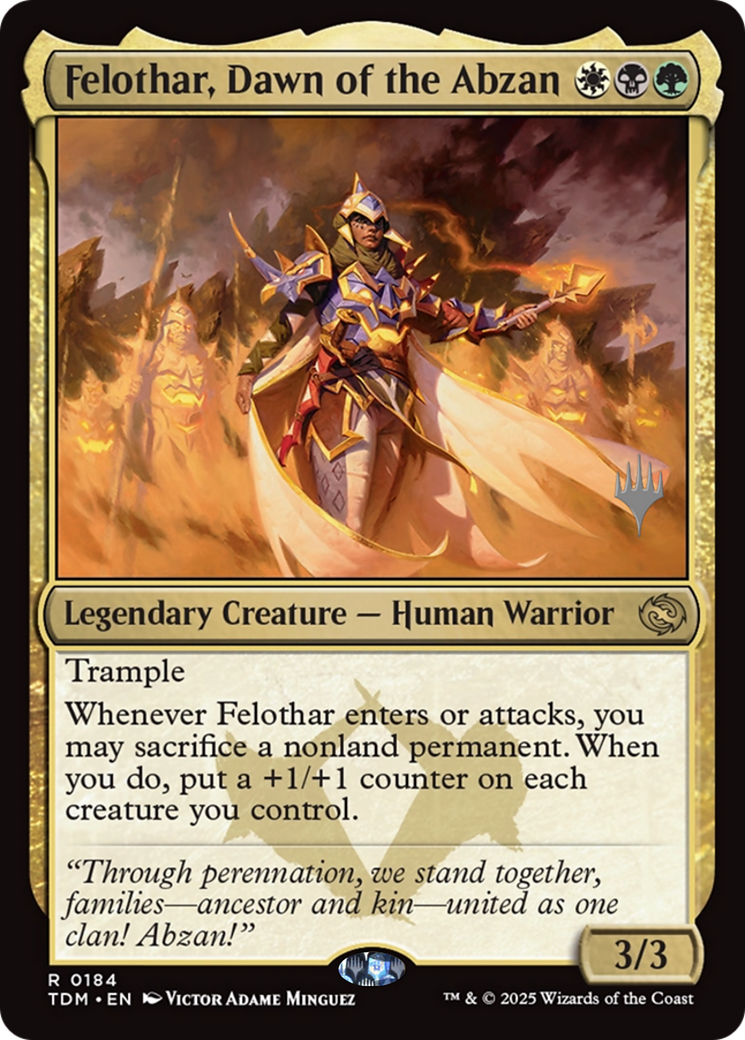 Felothar, Dawn of the Abzan (PPTDM-184) [Promo Pack: Tarkir: Dragonstorm] Foil