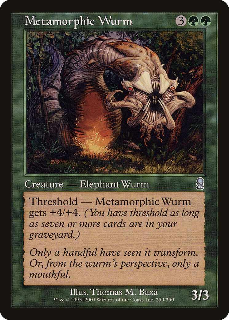 Metamorphic Wurm (ODY-250) [Odyssey] Foil
