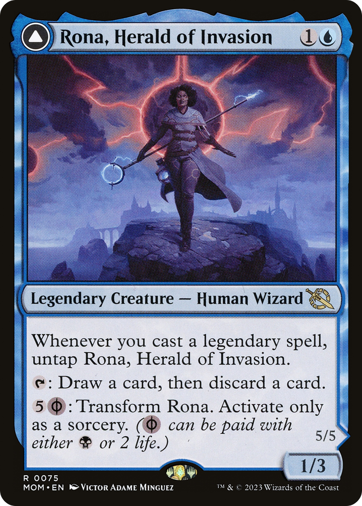 Rona, Herald of Invasion (MOM-075) [March of the Machine] Foil
