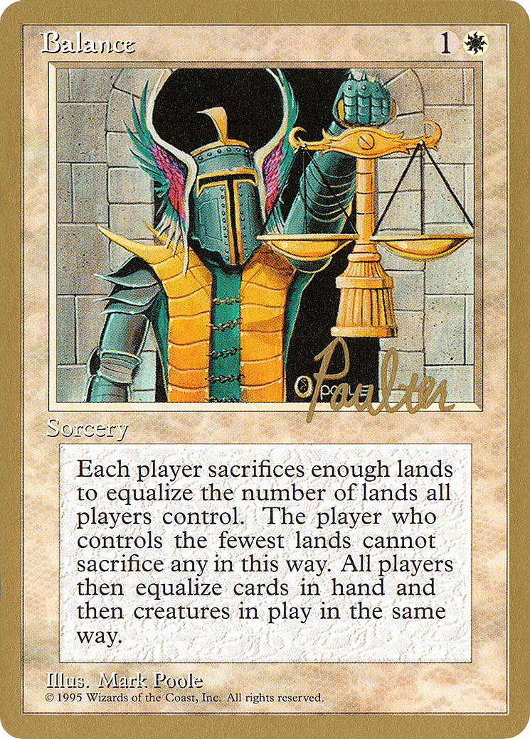 Balance - 1996 Preston Poulter (4ED) [Pro Tour Collector Set]