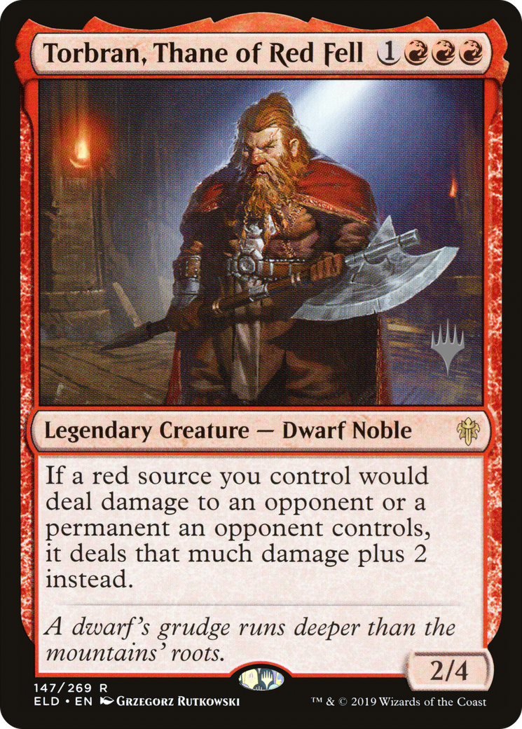 Torbran, Thane of Red Fell (PPELD-147) [Promo Pack: Throne of Eldraine Promos] Foil