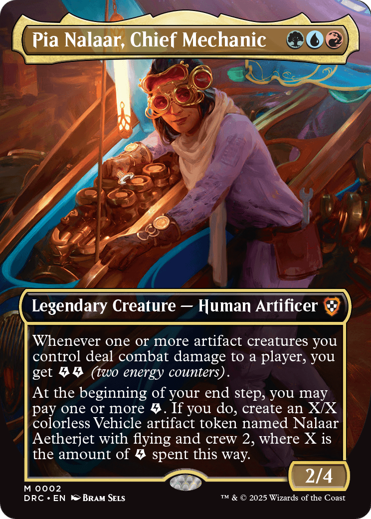 Pia Nalaar, Chief Mechanic (Borderless) (DRC-002) [Commander: Aetherdrift]
