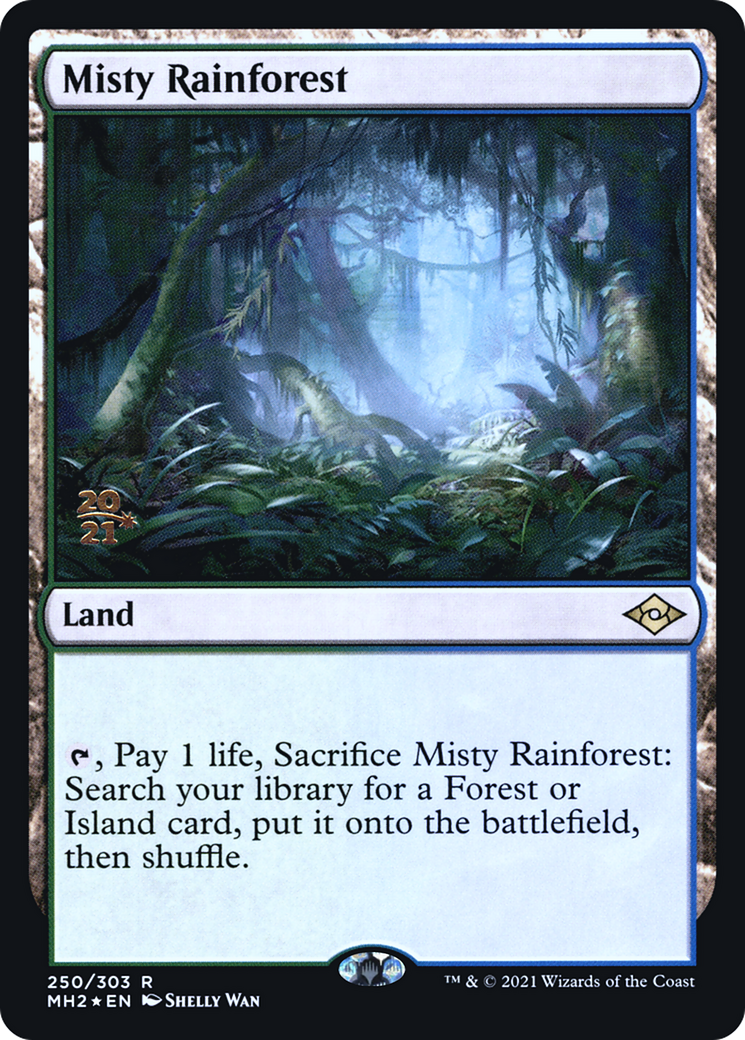 Misty Rainforest (PRE-250S) [Modern Horizons 2 Promos] Foil