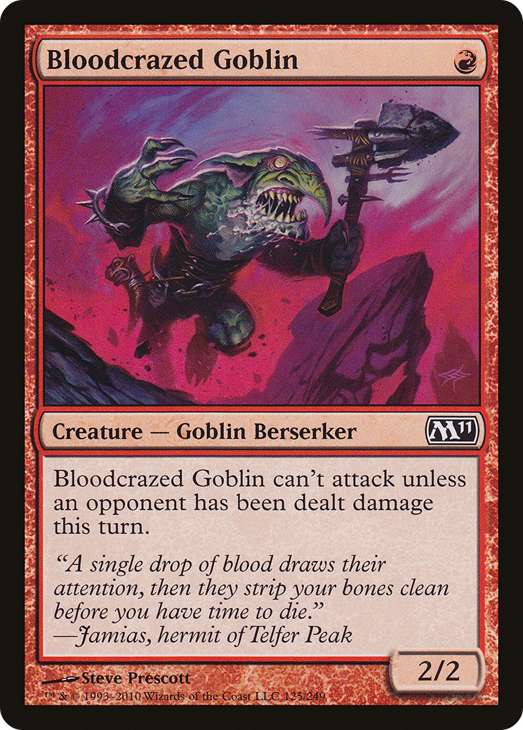 Bloodcrazed Goblin (M11-125) [Magic 2011] Foil