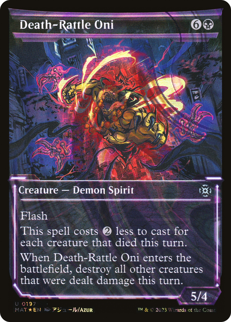 Death-Rattle Oni (Halo Foil) (MAT-197) (Showcase) [March of the Machine: The Aftermath] Foil