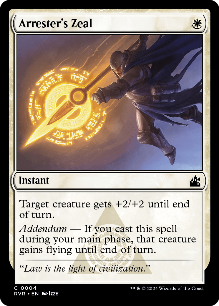 Arrester's Zeal (RVR-004) [Ravnica Remastered]