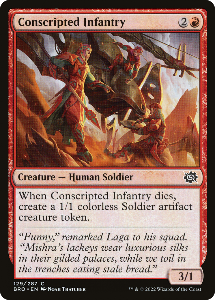 Conscripted Infantry (BRO-129) [The Brothers' War] Foil