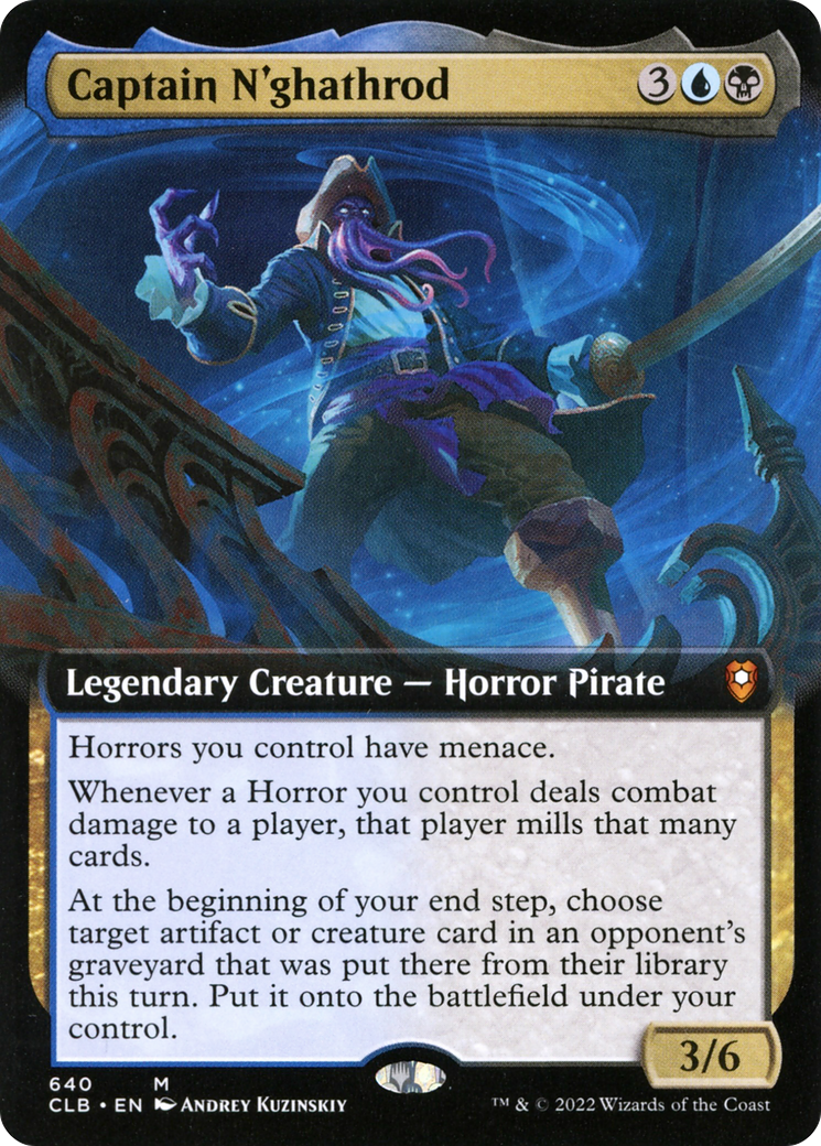 Captain N'ghathrod (Extended Art) (CLB-640) [Commander Legends: Battle for Baldur's Gate] Foil
