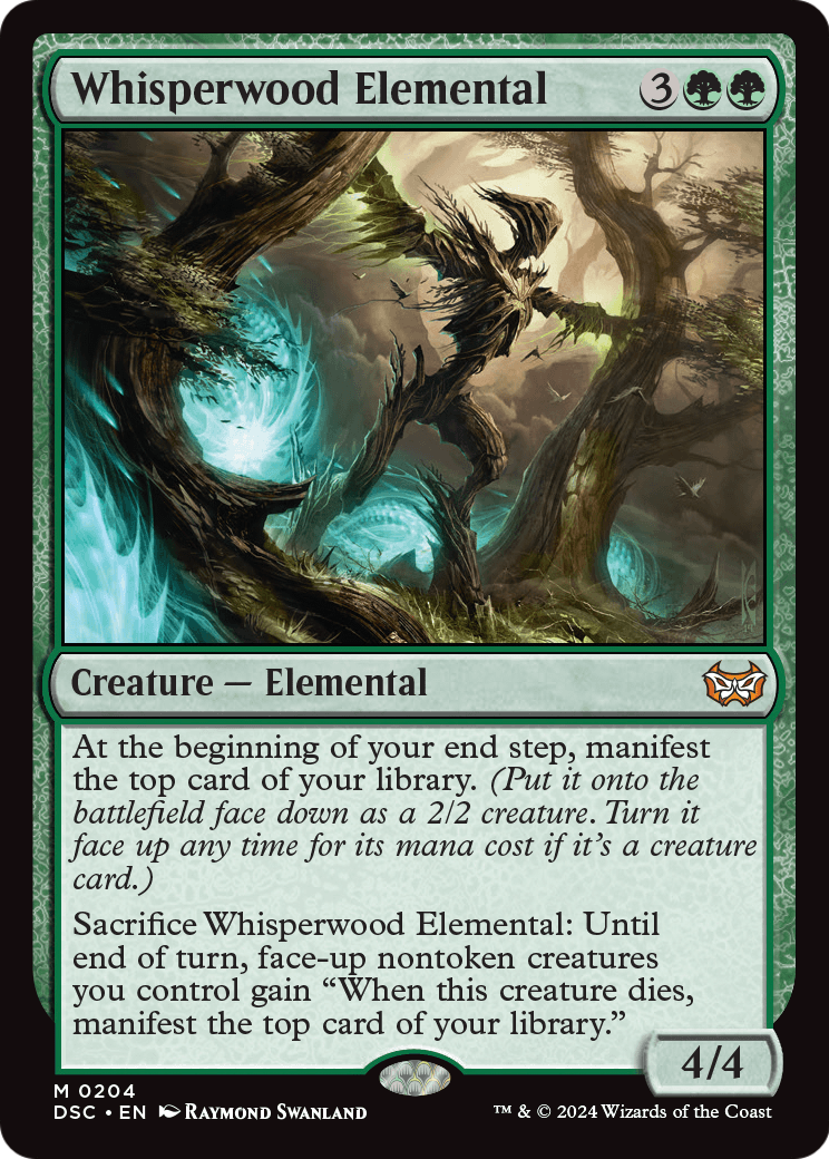 Whisperwood Elemental (DSC-204) [Duskmourn: House of Horror Commander]