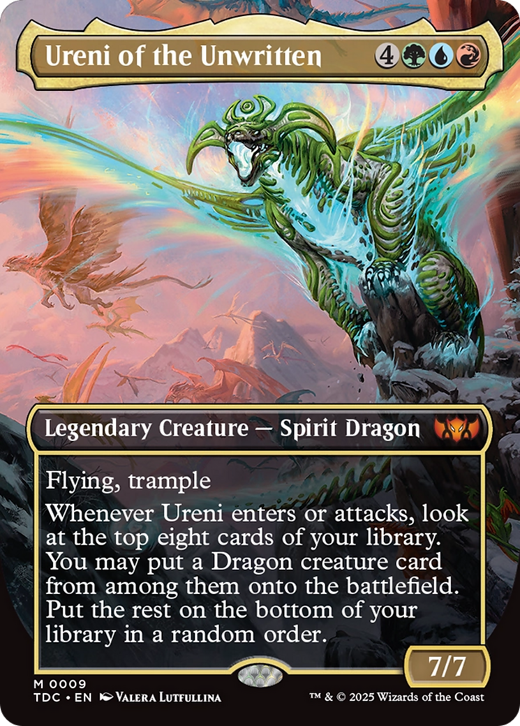 Ureni of the Unwritten (Borderless) (TDC-009) [Commander: Tarkir: Dragonstorm] Foil