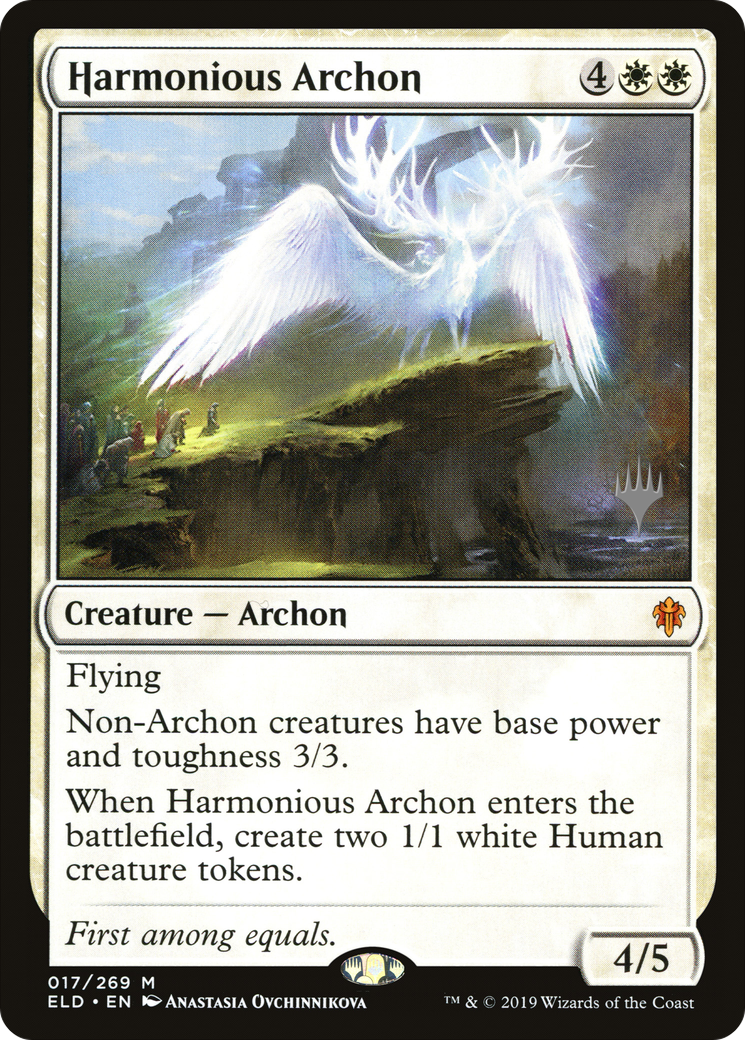 Harmonious Archon (PPELD-017) [Promo Pack: Throne of Eldraine Promos] Foil
