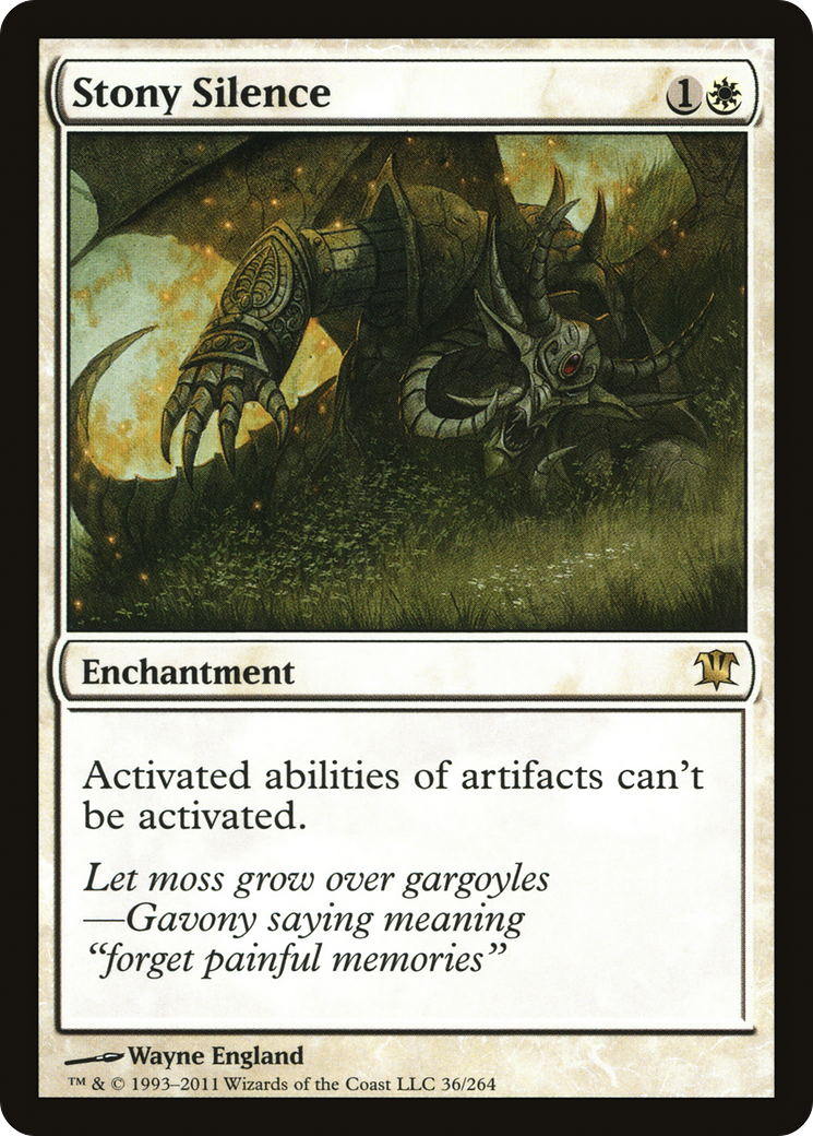 Stony Silence (ISD-036) [Innistrad] Foil