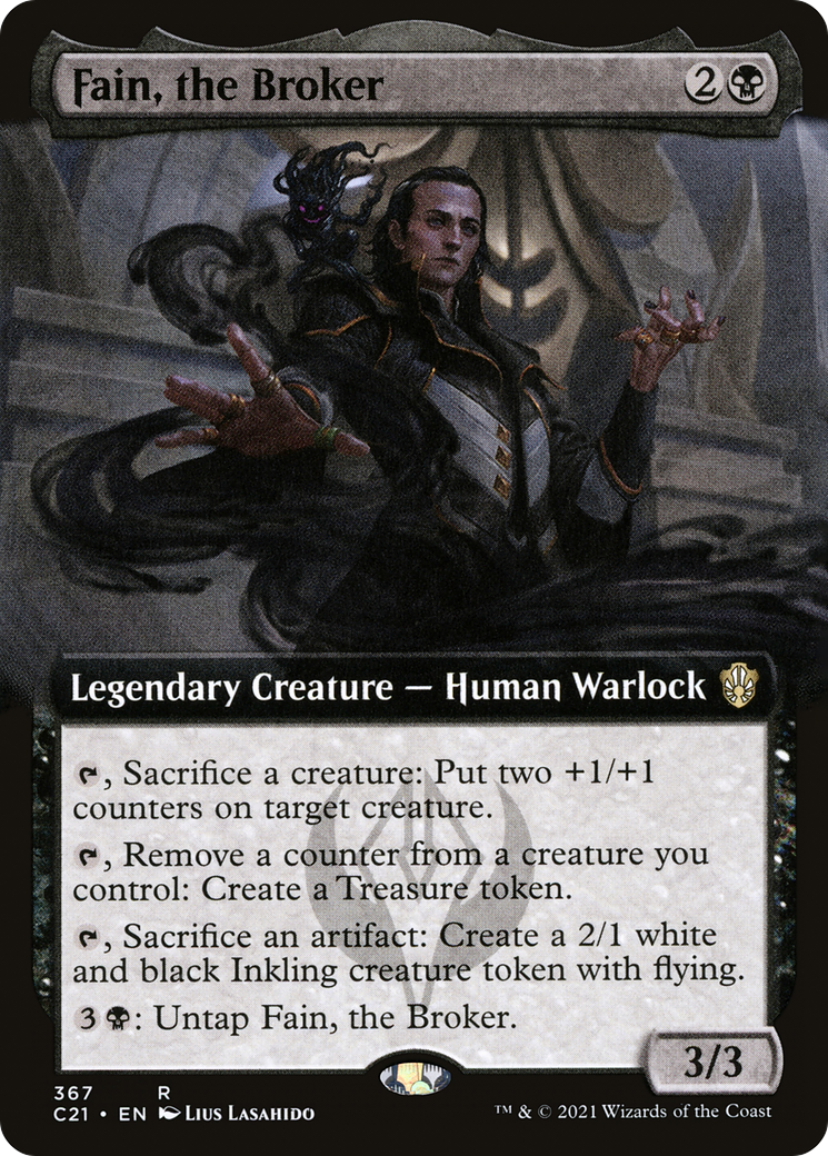 Fain, the Broker (Extended Art) (C21-367) [Commander 2021]