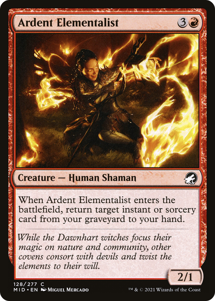 Ardent Elementalist (MID-128) [Innistrad: Midnight Hunt]