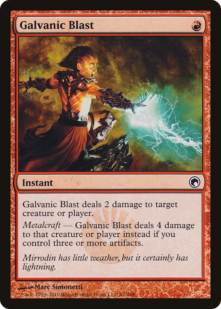 Galvanic Blast (SOM-091) [Scars of Mirrodin] Foil