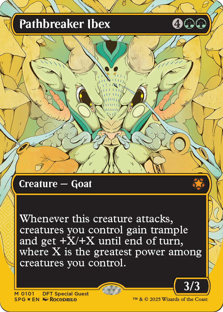 Pathbreaker Ibex (Borderless) (First-Place Foil) (SPG-101) [Special Guests] Foil