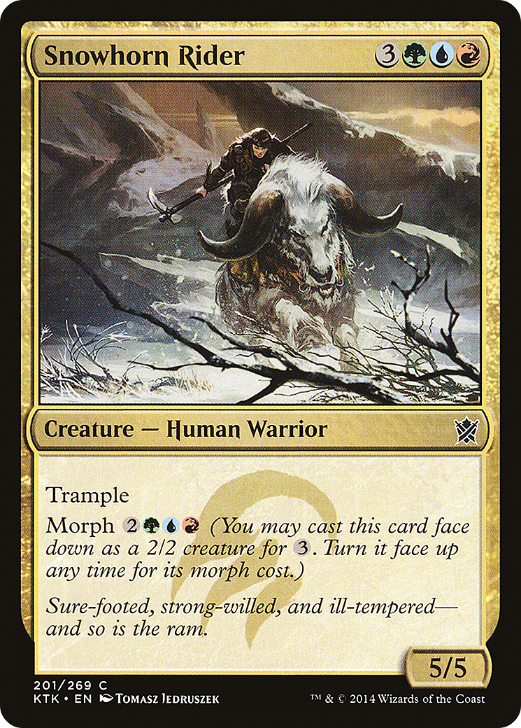 Snowhorn Rider (KTK-201) [Khans of Tarkir] Foil