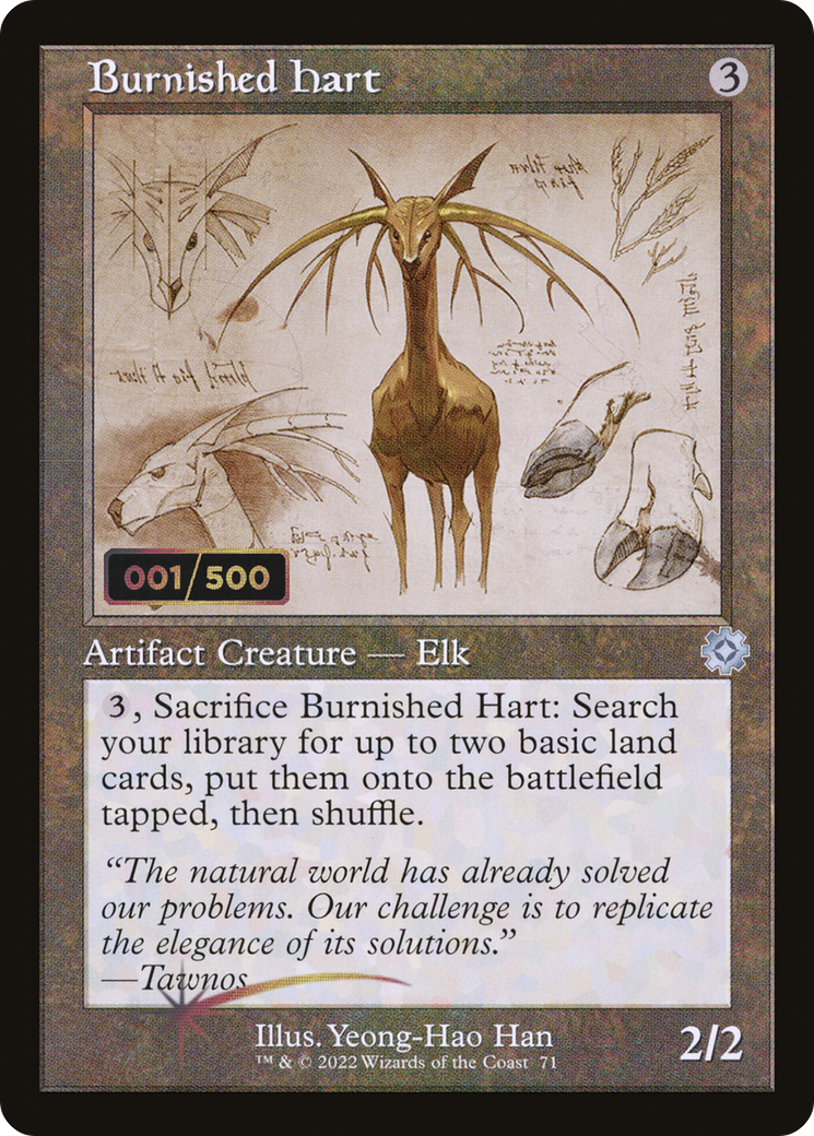 Burnished Hart (Schematic) (Serial Numbered) (BRR-071) [The Brothers' War Retro Artifacts] Foil