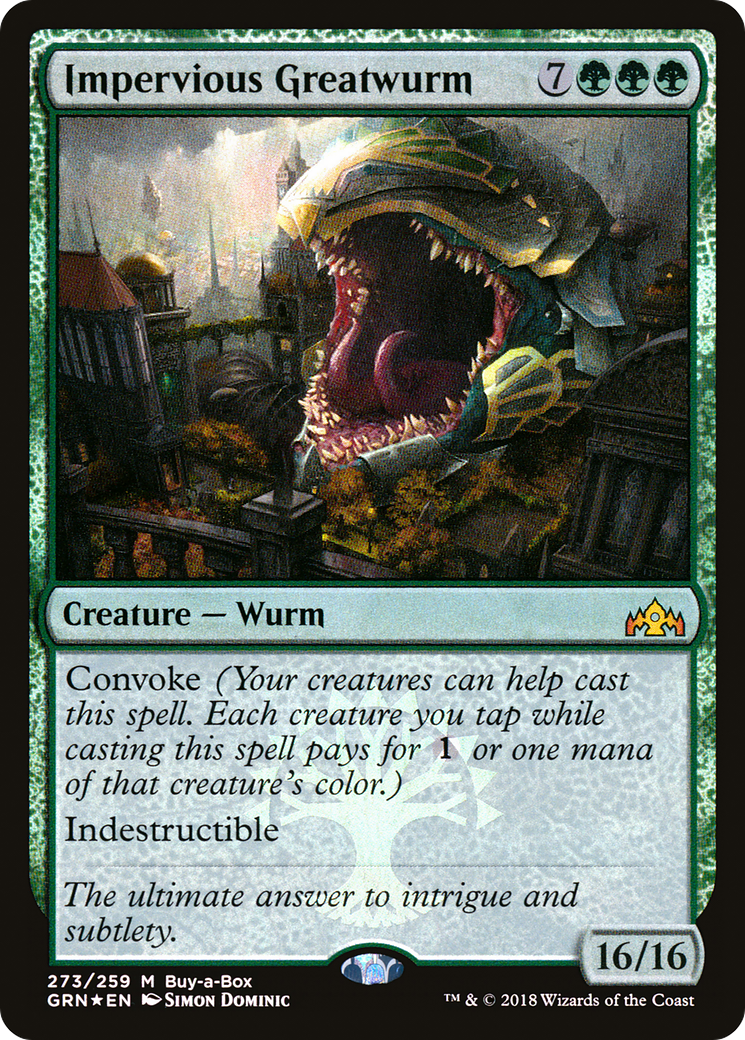 Impervious Greatwurm (BABP-273) [Guilds of Ravnica] Foil
