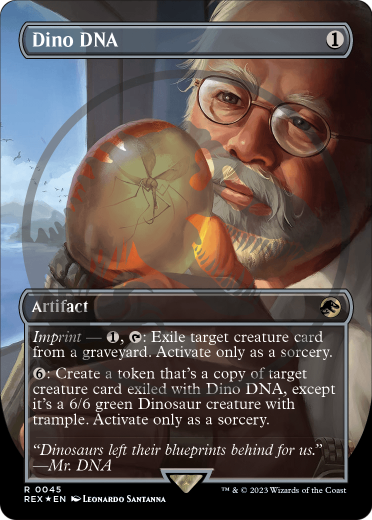 Dino DNA (Borderless) (Emblem) (REX-045) [Jurassic World Collection] Foil