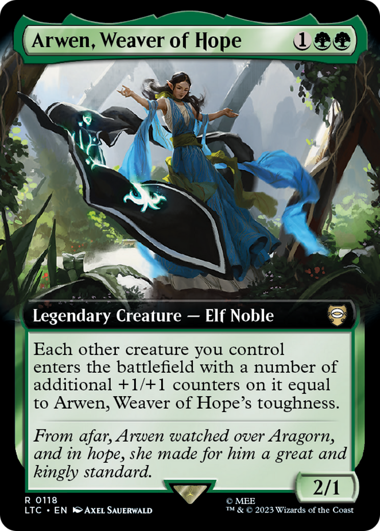 Arwen, Weaver of Hope (Extended Art) (LTC-118) [Tales of Middle-earth Commander] Foil