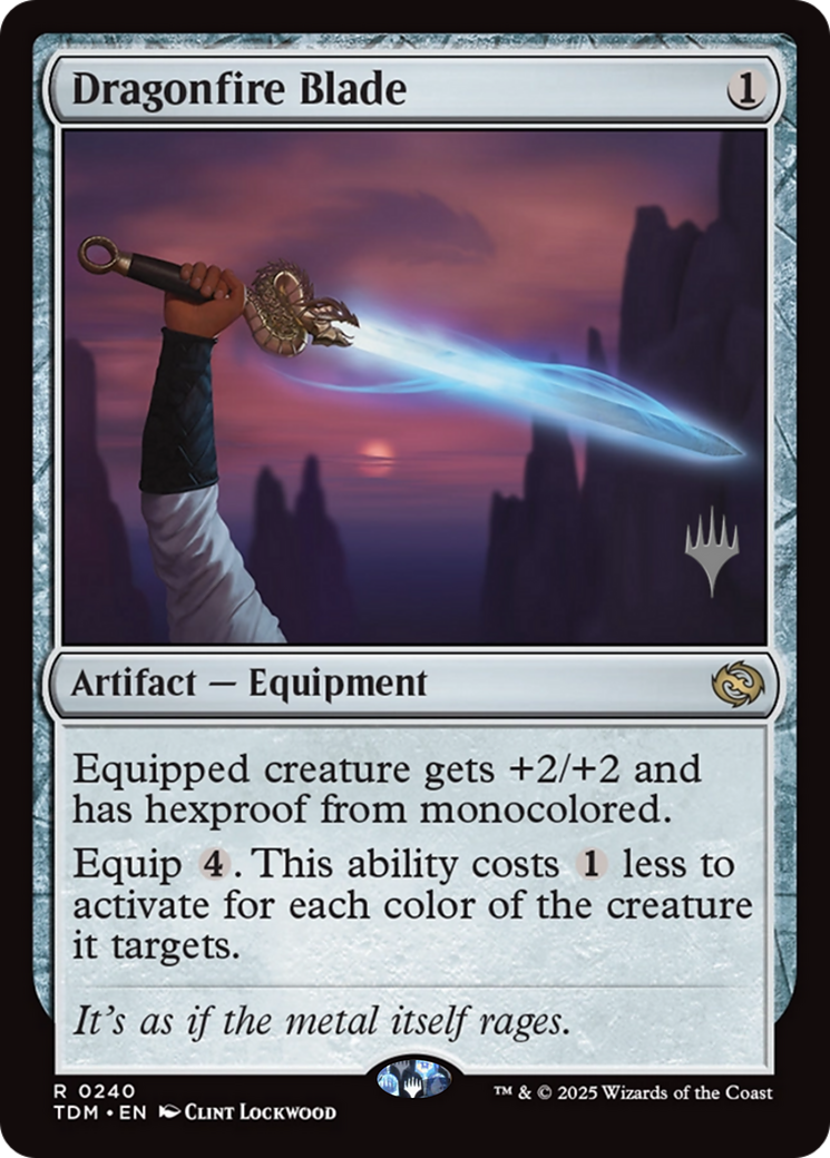 Dragonfire Blade (PPTDM-240) [Promo Pack: Tarkir: Dragonstorm] Foil