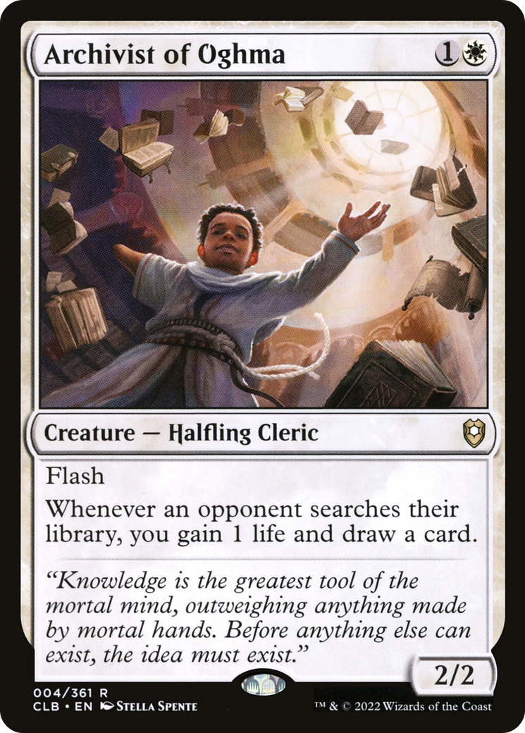 Archivist of Oghma (CLB-004) [Commander Legends: Battle for Baldur's Gate] Foil