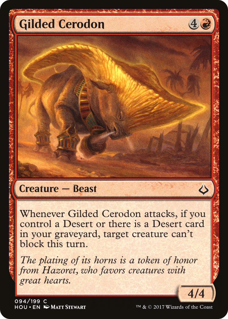 Gilded Cerodon (HOU-094) [Hour of Devastation] Foil