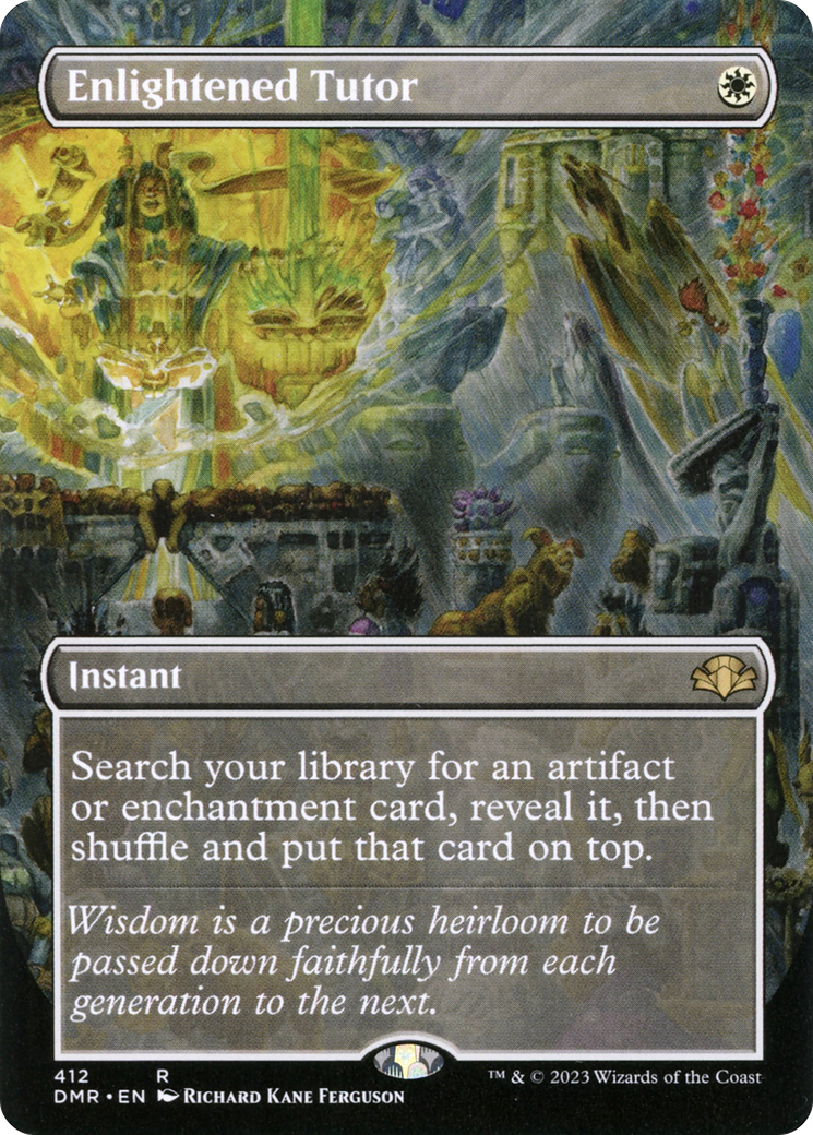 Enlightened Tutor (Borderless) (DMR-412) [Dominaria Remastered] Foil