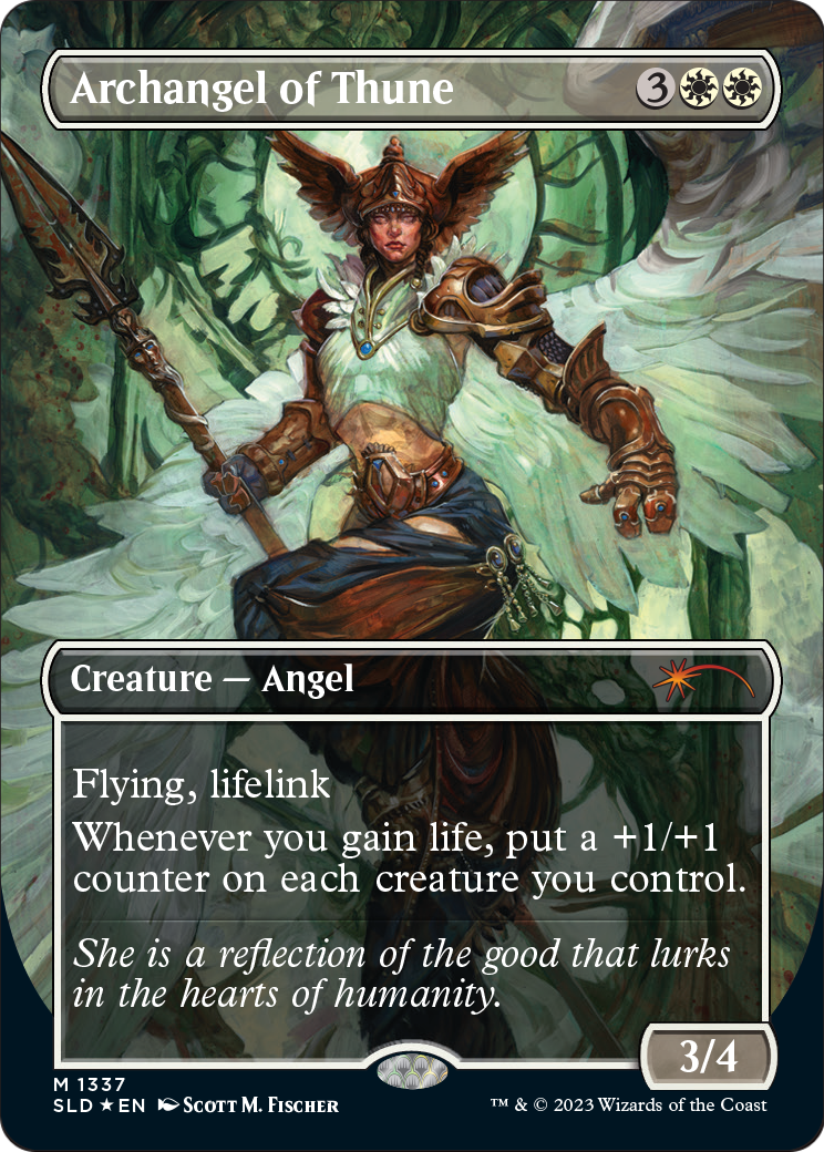Archangel of Thune (SLD-1337) (Borderless) [Secret Lair Drop] Foil