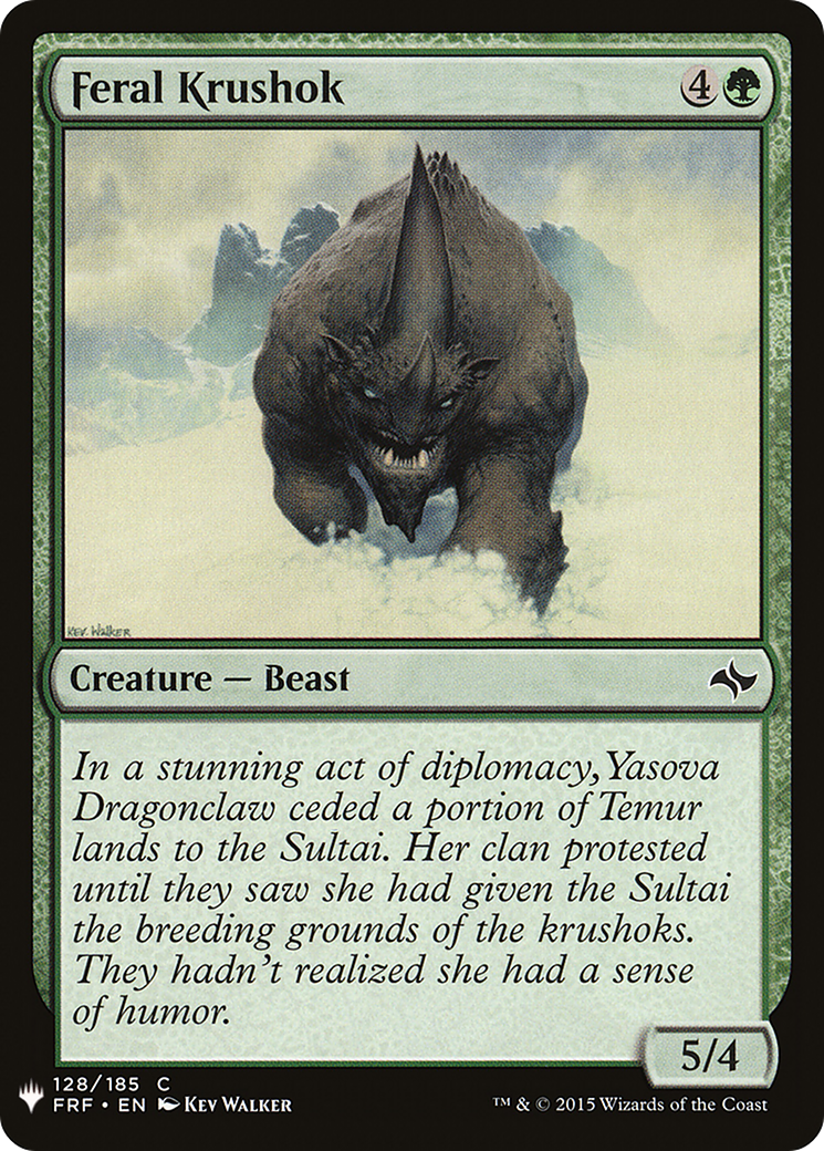 Feral Krushok (LIST-FRF-128) [The List]