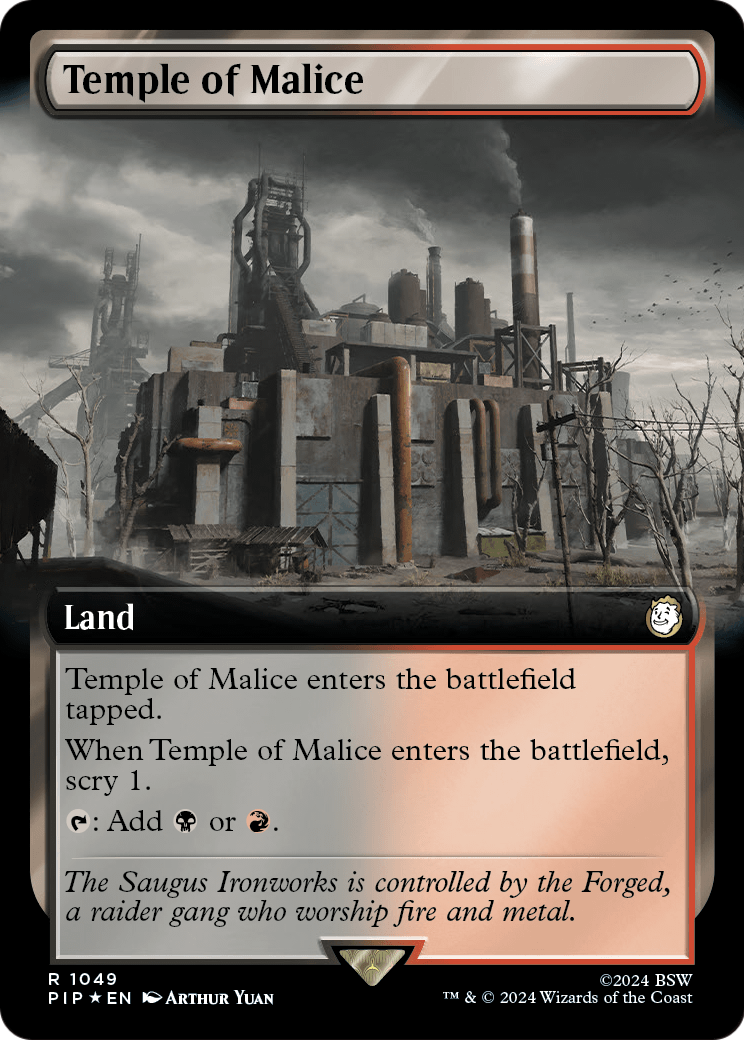 Temple of Malice (Extended Art) (Surge Foil) (PIP-1049) [Fallout] Foil