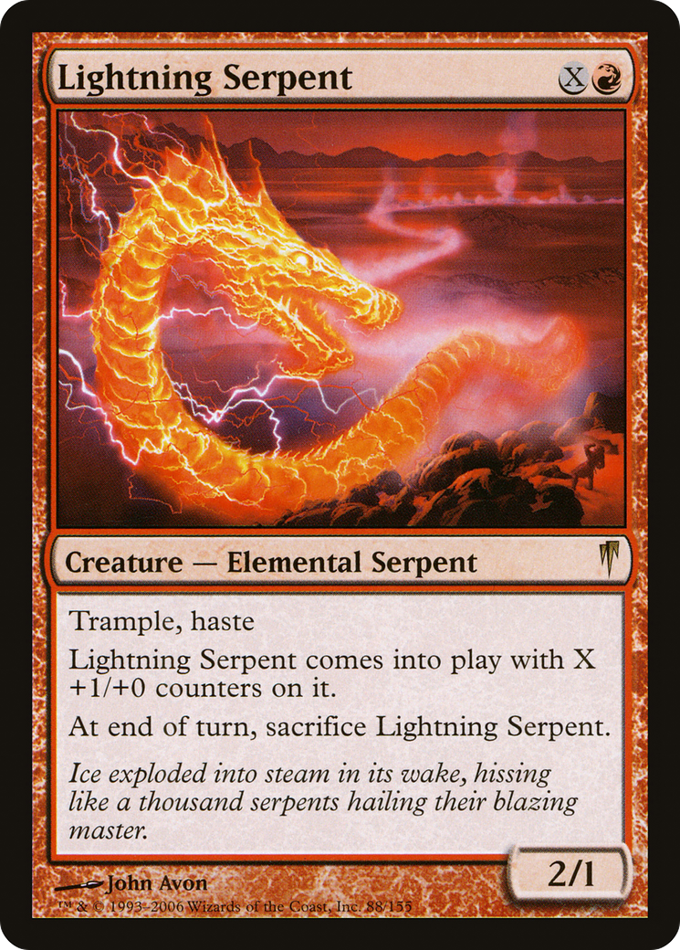 Lightning Serpent (CSP-088) [Coldsnap] Foil