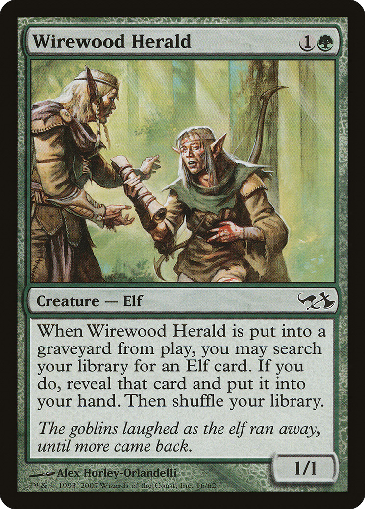 Wirewood Herald (EVG-016) [Duel Decks: Elves vs. Goblins] Foil