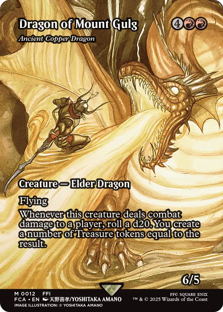 Dragon of Mount Gulg - Ancient Copper Dragon (Showcase) (FCA-012) (Borderless) [FINAL FANTASY: Through the Ages] Foil