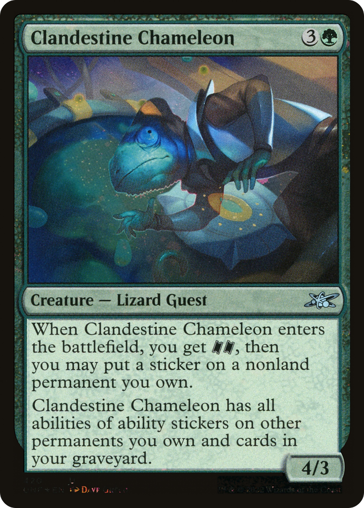 Clandestine Chameleon (Galaxy Foil) (UNF-420) [Unfinity] Foil