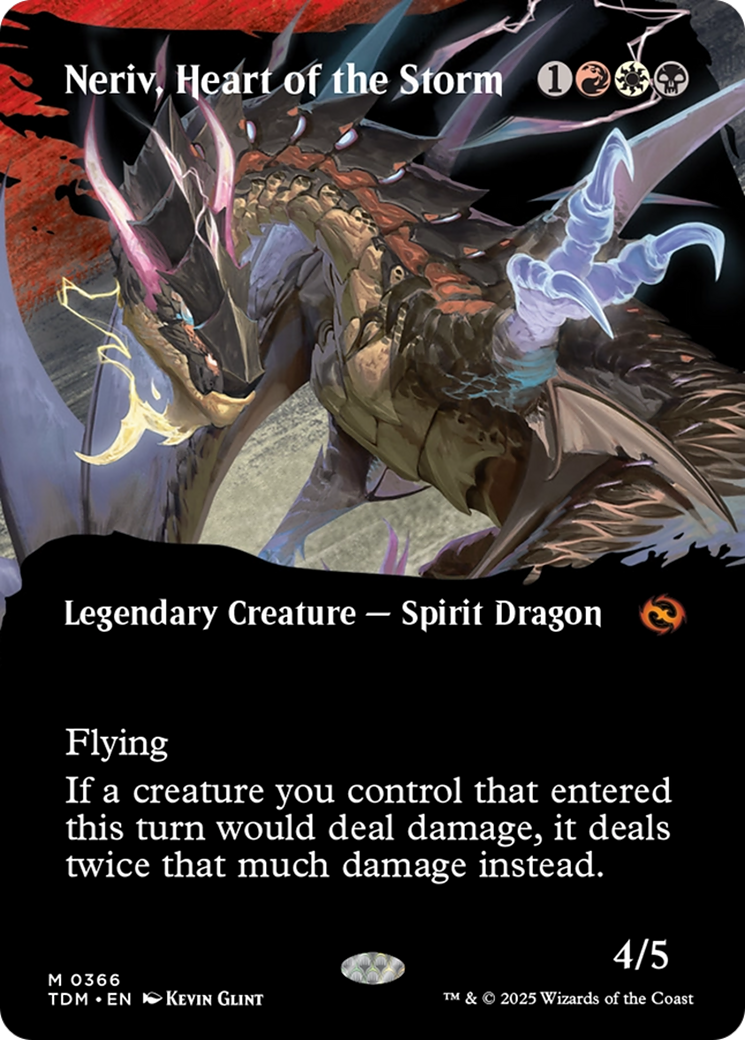 Neriv, Heart of the Storm (Borderless) (TDM-366) (Showcase) [Tarkir: Dragonstorm] Foil