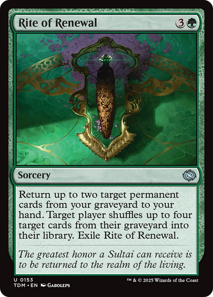 Rite of Renewal (TDM-153) [Tarkir: Dragonstorm]